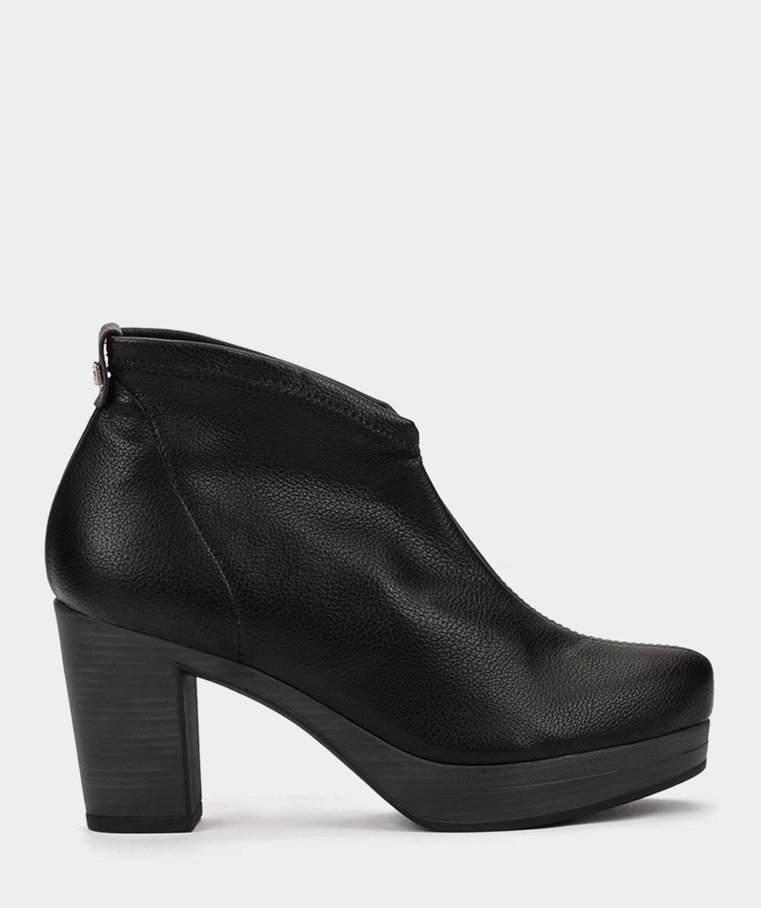 Pedro Miralles Botins | Ankle Boot De Couro Vegano Elastico Preto Onix Negro