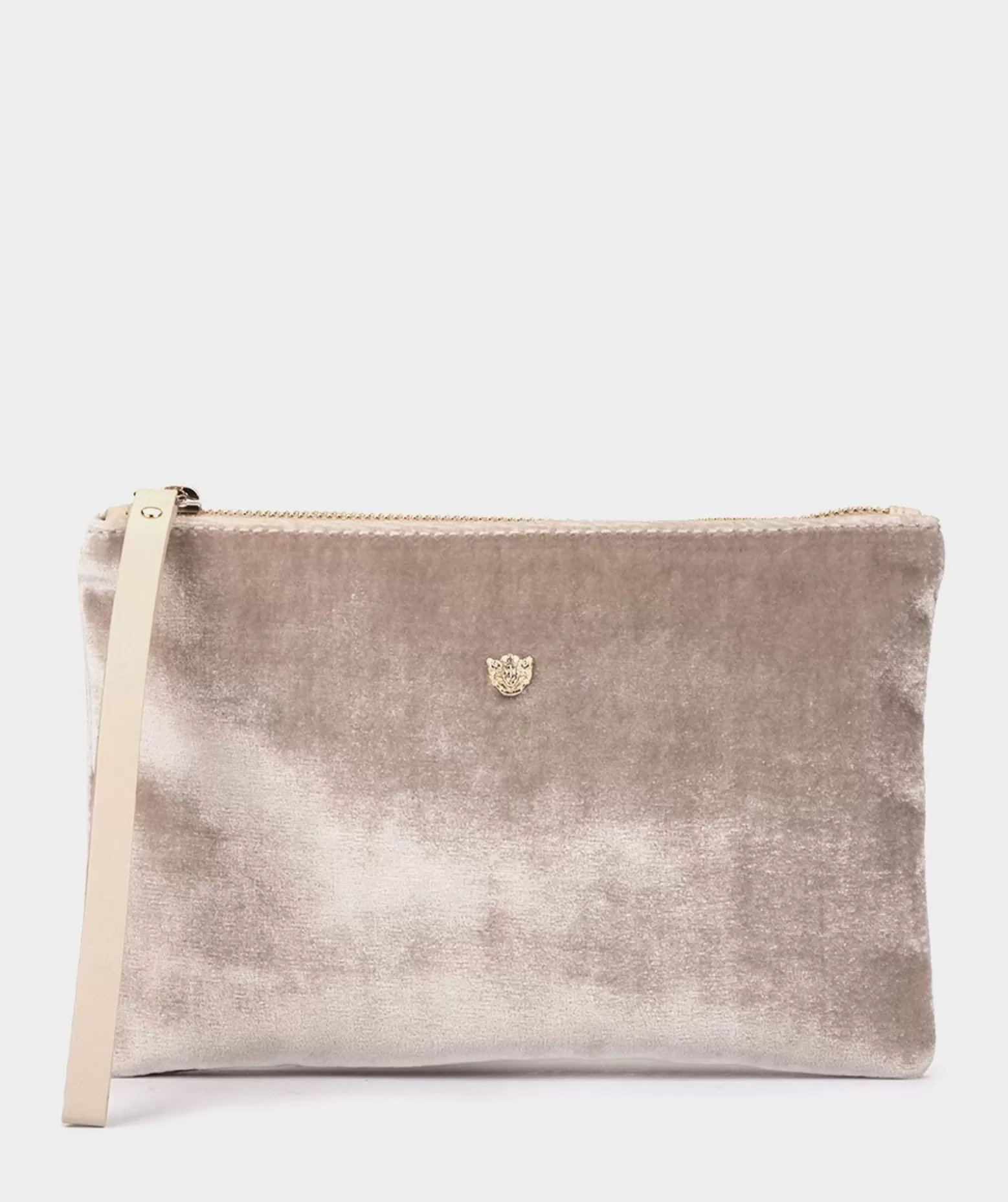 Pedro Miralles Malas De Festa | Bolsa De Festa Envelope De Veludo Com Alca Velvet Beige