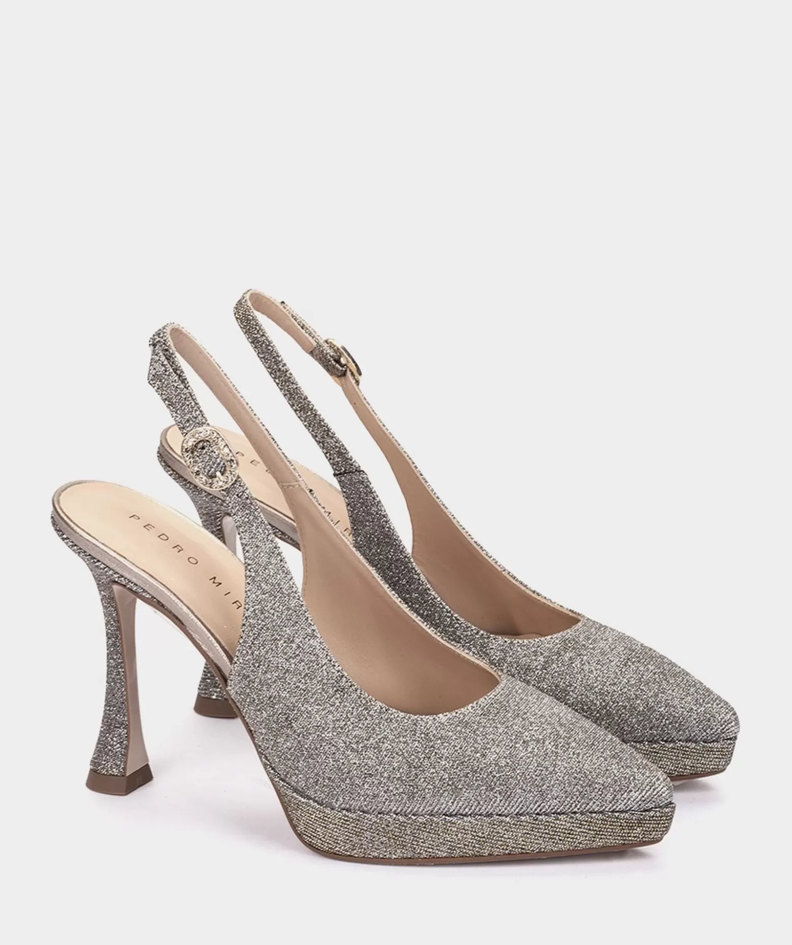 Pedro Miralles Sapatos Tacao | Bombas De Plataforma Slingback Nadia Bronce