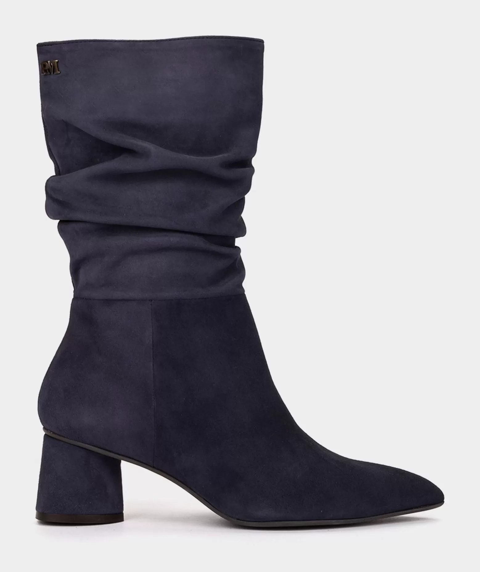 Pedro Miralles Botas | Botas De Cano Medio Em Camurca Azul-Marinho Amalfi Navy