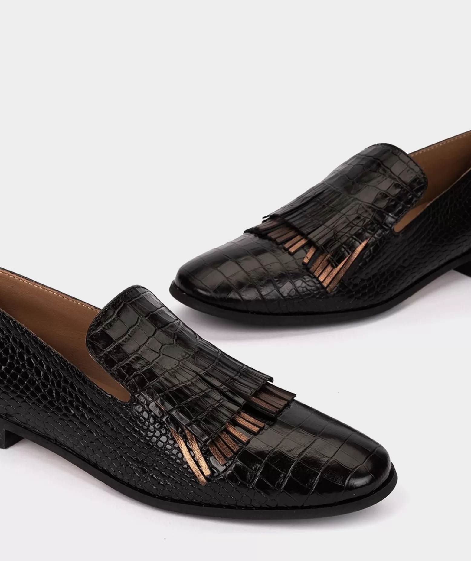 Pedro Miralles Mocassins | Mocassins Em Pele Com Estampado Animal Em Preto Coco Negro