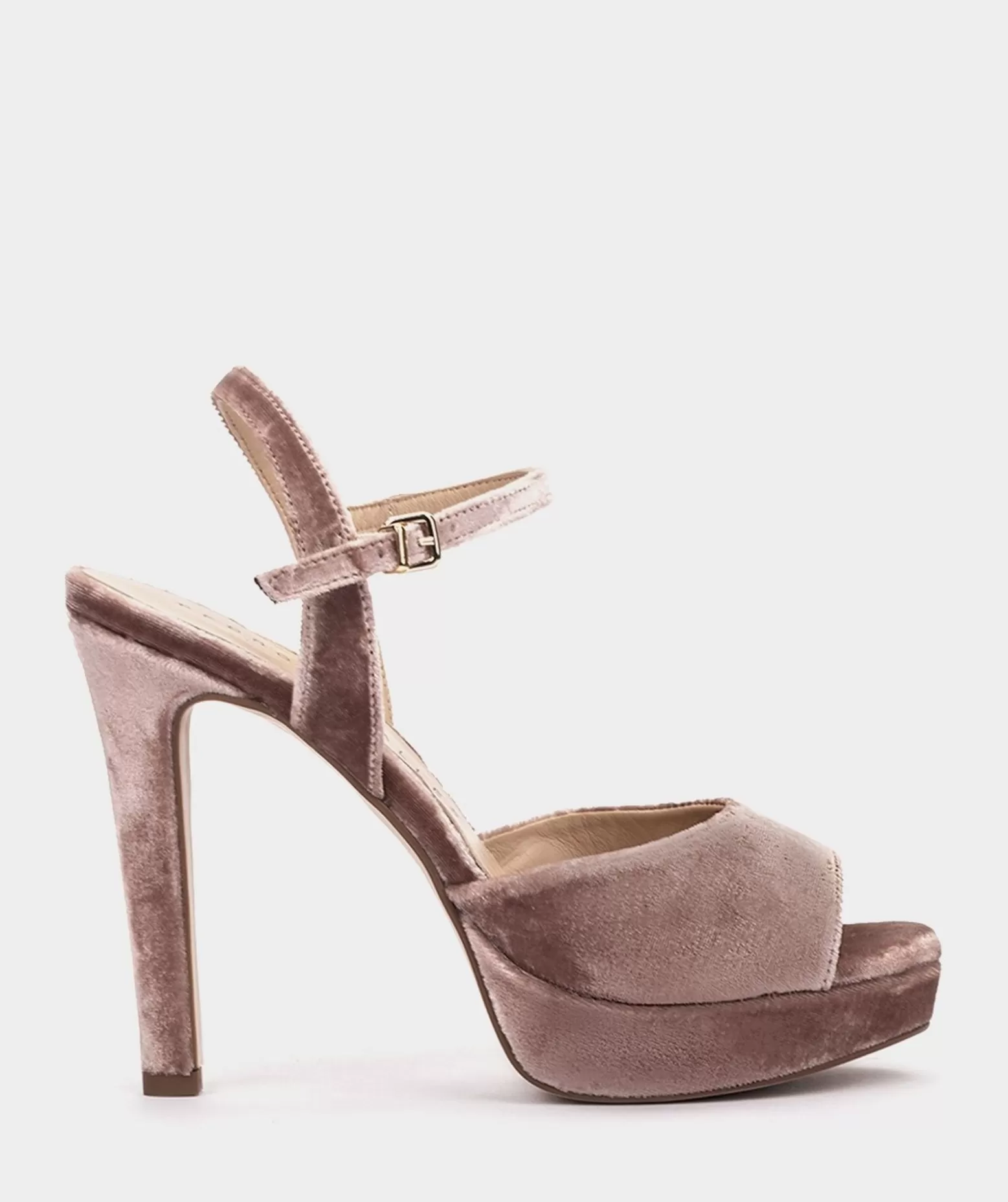 Pedro Miralles Sandalias Tacao | Sandalia Salto Plataforma Em Veludo Nude Velvet Nude