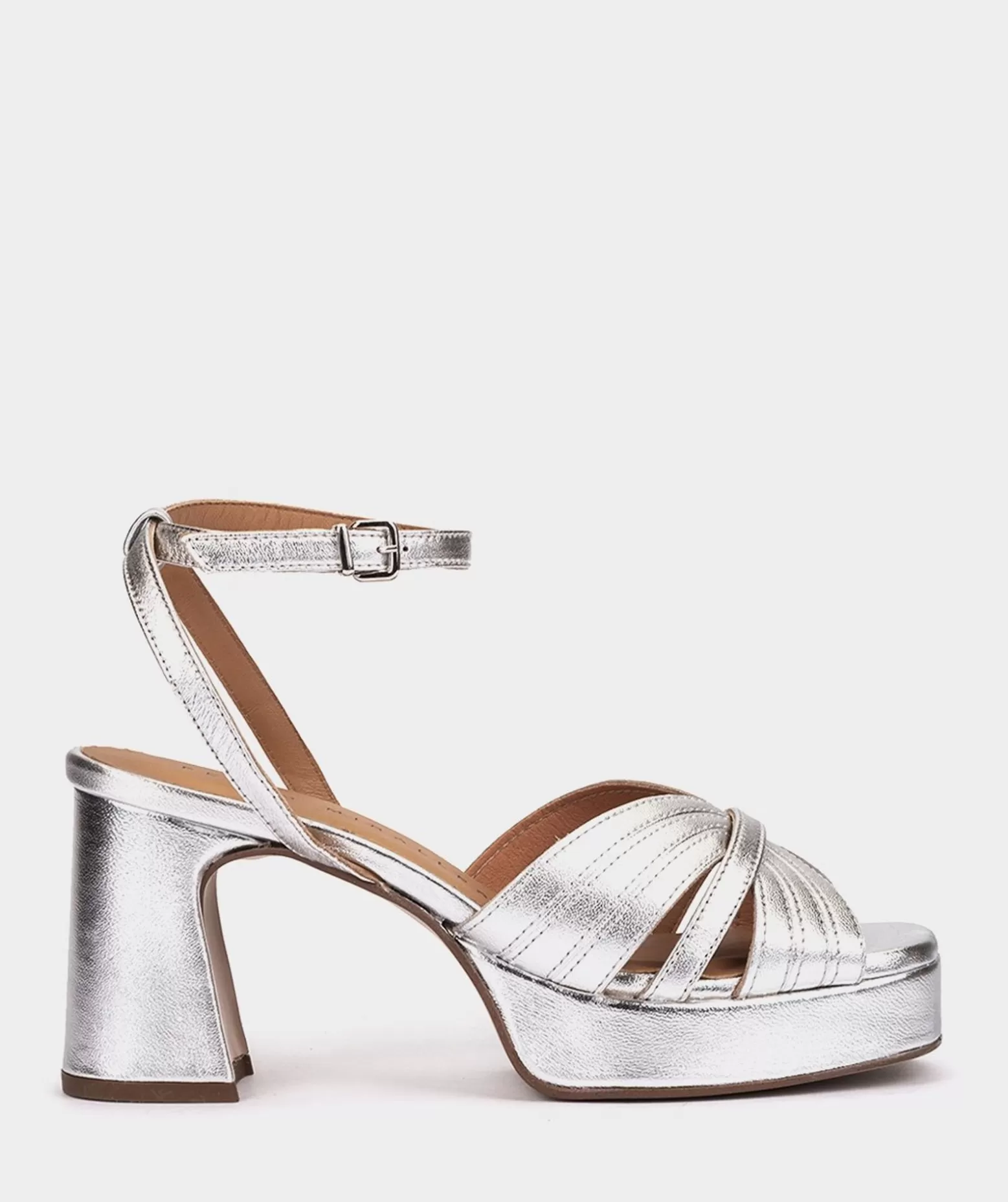 Pedro Miralles Sandalias Tacao | Sandalias Tacon De Piel Napa Metal Plata